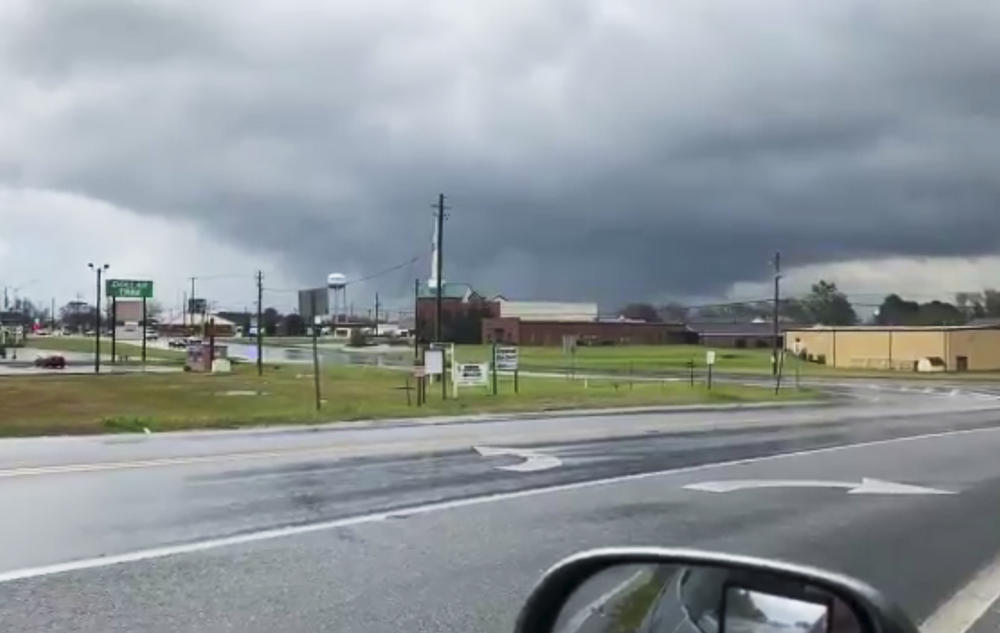 The National Weather Service on Sunday issued a series of tornado warnings stretching from Phenix City, Alabama, near the Georgia state line to Macon, Georgia, about 100 miles to the east.