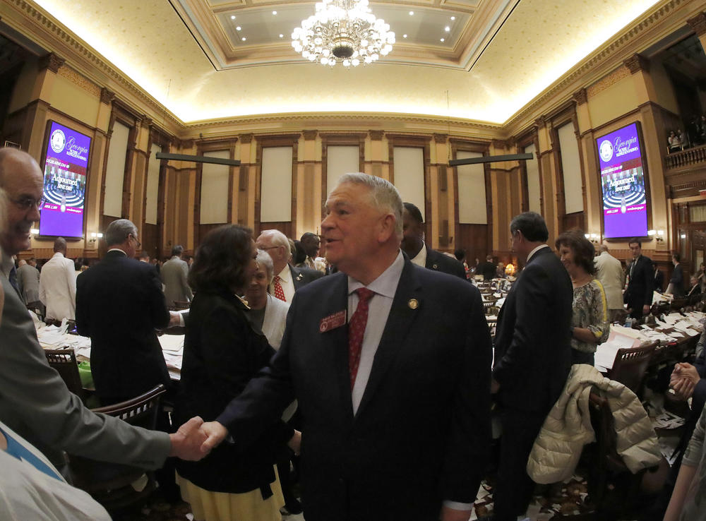 House Speaker David Ralston, R-Blue Ridge, leaves the House chambers after ending the 2019 legislative session in the House chambers at the State Capitol Wednesday, April 3, 2019, in Atlanta.