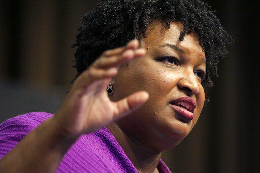 In this April 3, 2019, file photo, former Georgia gubernatorial candidate Stacey Abrams speaks during the National Action Network Convention in New York.