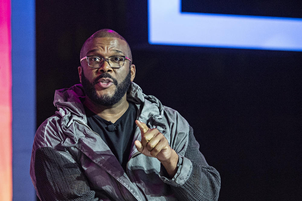 Tyler Perry attends the 2019 Essence Festival at the Ernest N. Morial Convention Center on Sunday, July 7, 2019, in New Orleans.