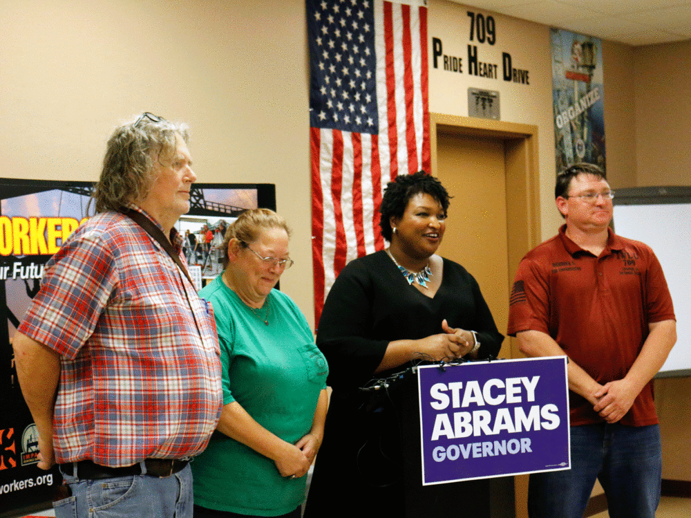 Stacey Abrams launches jobs tour in Pooler