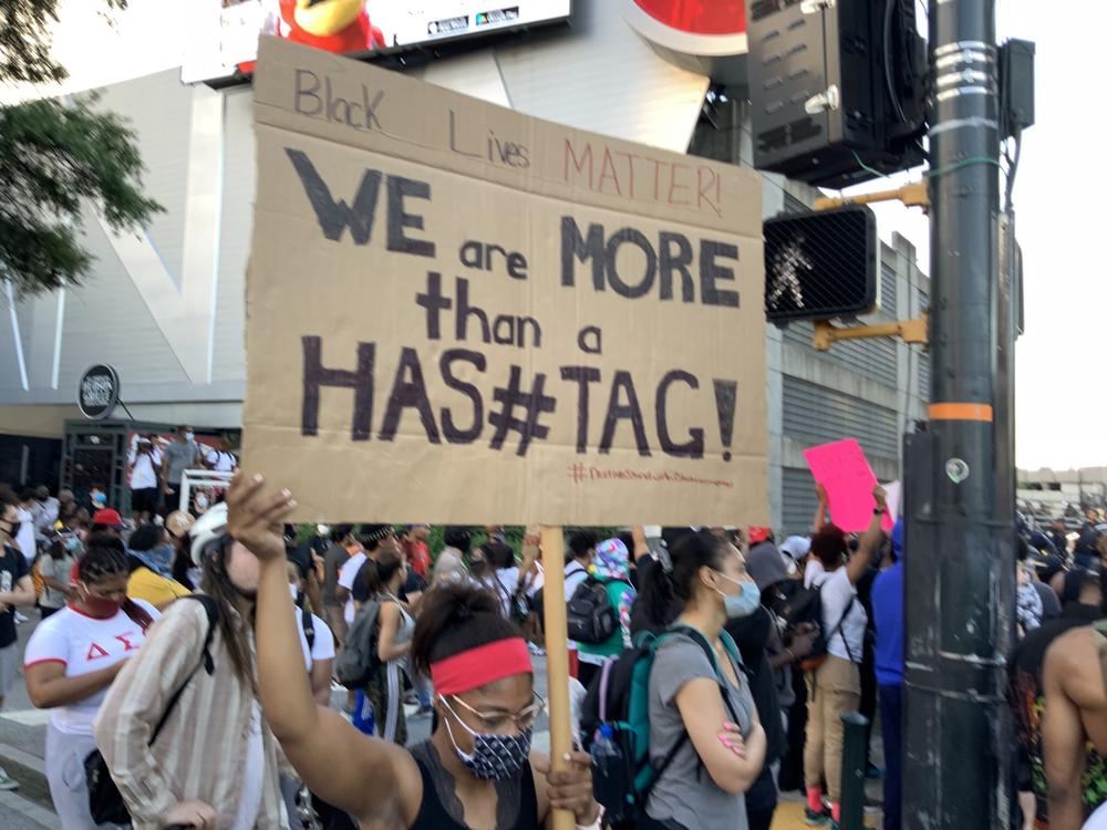 Protesters demand justice in Atlanta, Ga., on June 1, 2020.