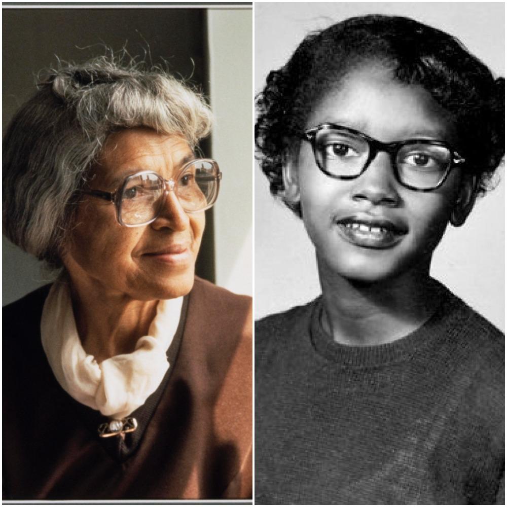 Rosa Parks (left) is often cited as the spark that ignited civil rights change in Montgomery, but women like Claudette Colvin (right) paved the way for Park's historical protest.