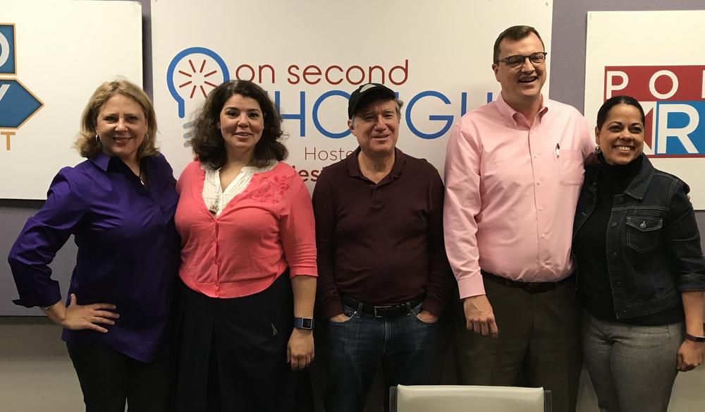 The Breakroom panel (l to r): Natalie Pawelski, host Celeste Headlee, Eric Segall, Steve Brown, and Roxanne Donovan