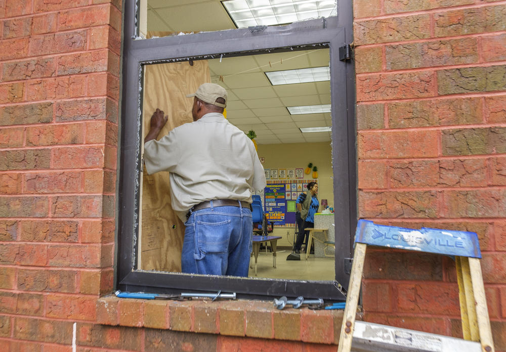 Hurricane Michael damaged roofs and blew out windows at Potter Street Elementary School in Bainbridge. In at least one classroom, burglars took advantage of that and made off with a number of laptop computers. 