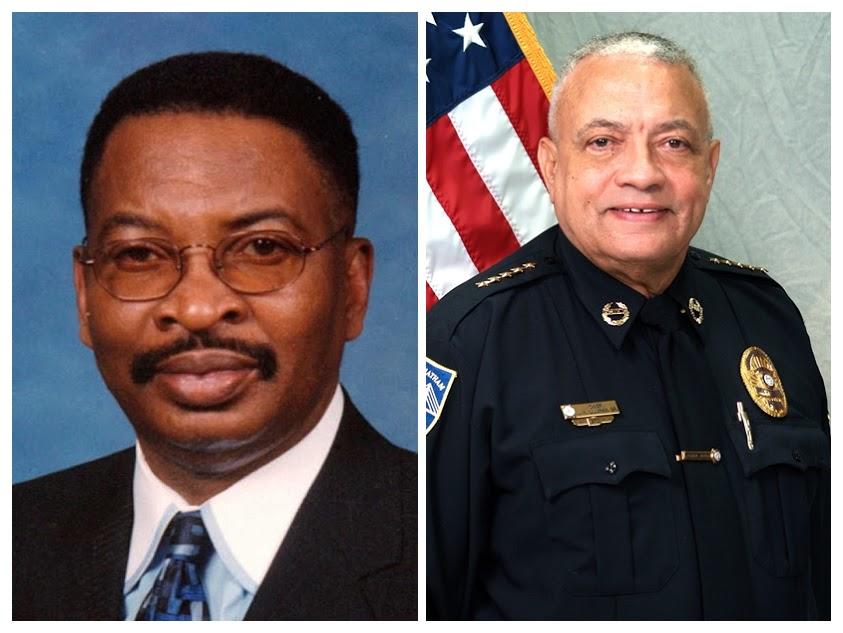 Judge Harris Odell (left) and Police Chief Jospeh Lumpkin