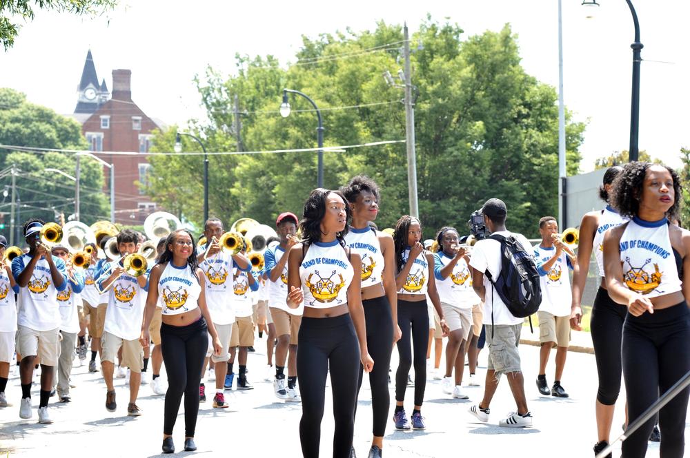 The parade started at Morris Brown College and ended at Mozley Park in Atlanta.