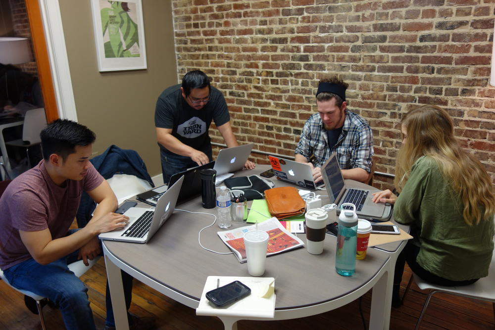 Students at The Iron Yard build apps and software.