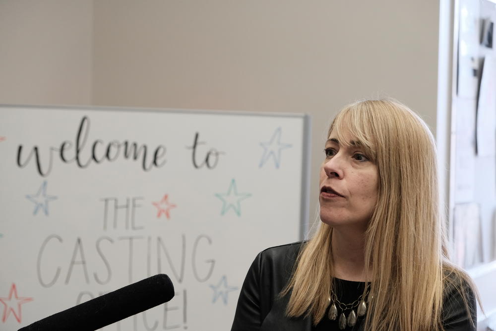 Andra Reeve-Rabb talks with host Kalena Boller in SCAD's casting office.