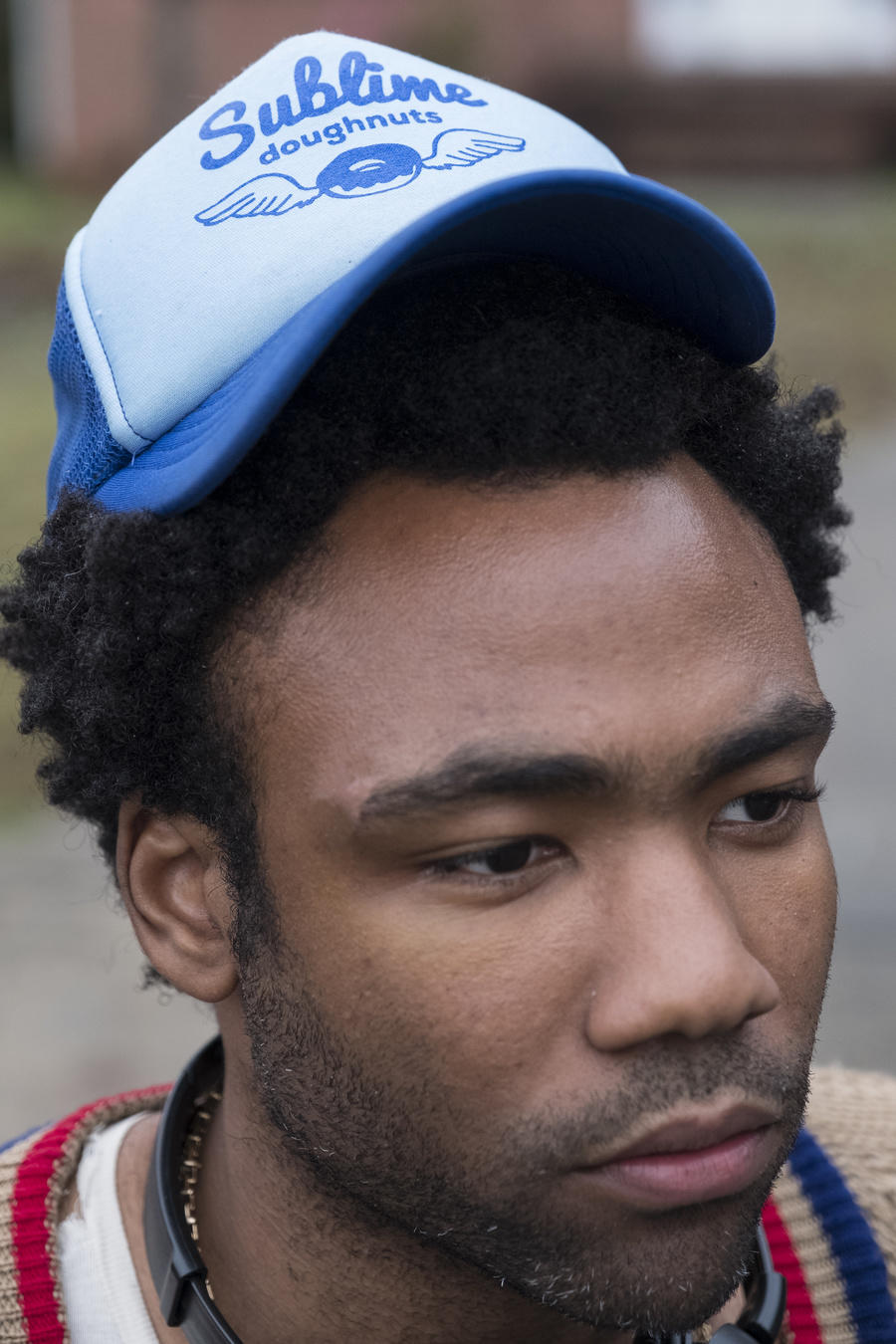 Actor Donald Glover on the set of FX's 