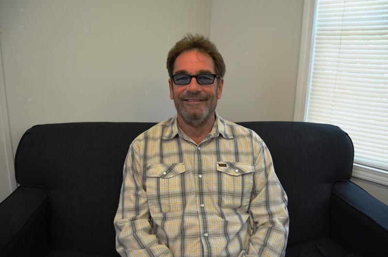 Huey Lewis before his Saturday night performance