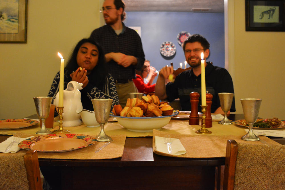 Sunira and Jeremy Stone discussing the finer points of good butter and the joys of spending time with family during the holidays.