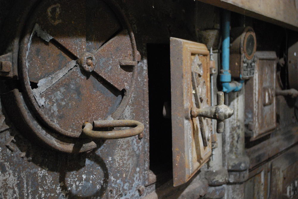 Early air conditioning system in the basement of the DeSoto Theatre in Rome. 