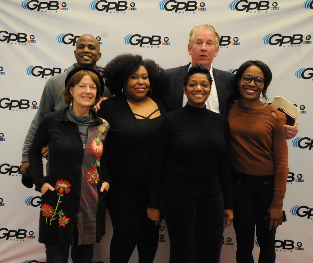 Host Kalena Boller poses with the panel at Georgia Public Broadcasting on Saturday, Feb. 23, 2019.