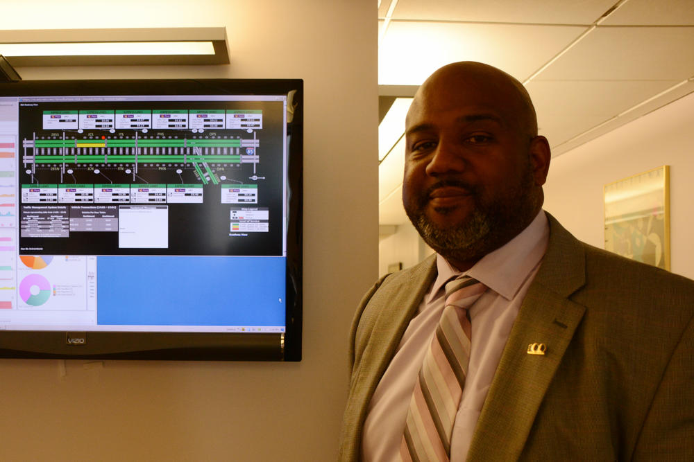 Chris Tomlinson said an algorithm determines the toll rates, which are displayed real-time at the State Road and Tollway Authority's headquarters in Atlanta.