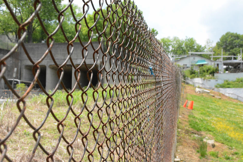 MARTA trains regularly run behind this residence and adjacent vacant lot in Vine City.
