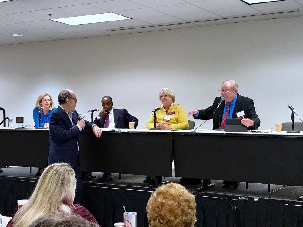 From left to right: Loretta Lepore, Michael Thurmond, Mary Margaret Oliver, and Jim Galloway.