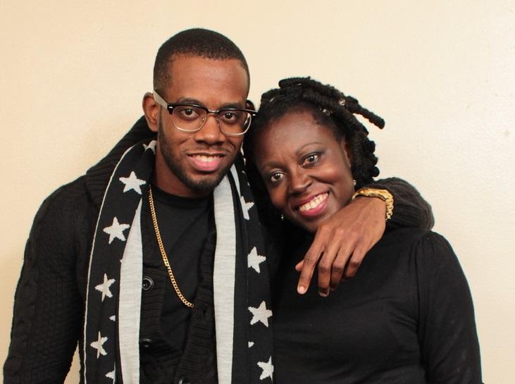 DonTaÃ© Hodge with his mom, Claudia.
