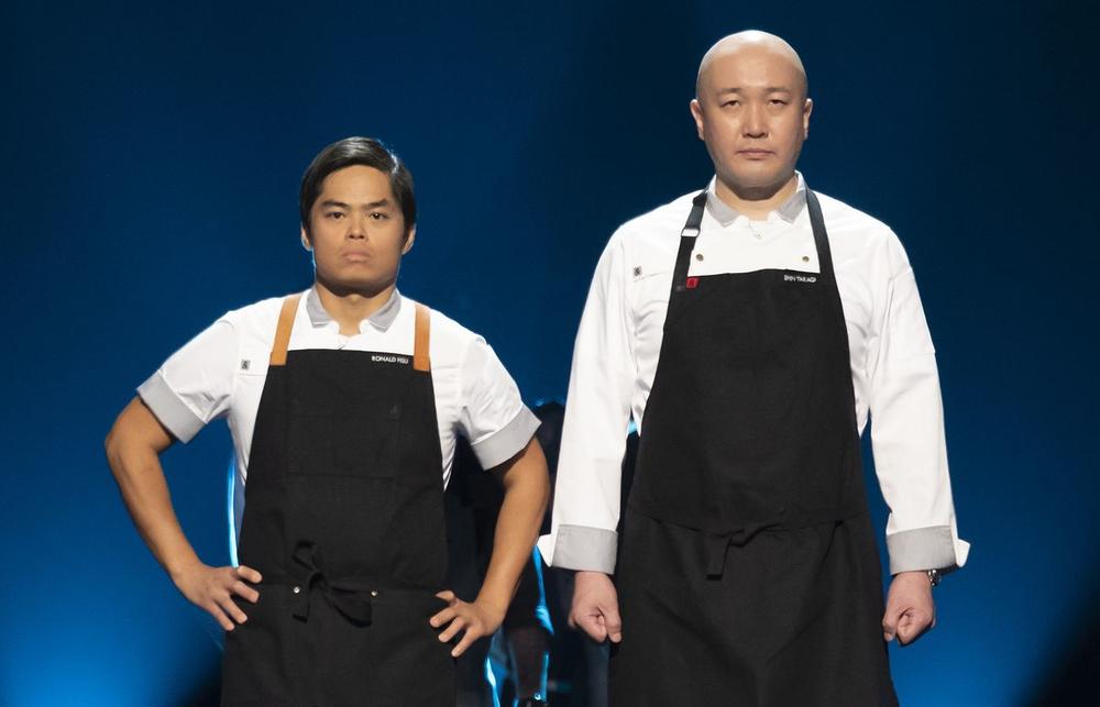 Chef Ronald Hsu (left) and chef Shin Takagi (right) competed together on the Netflix cooking show, 