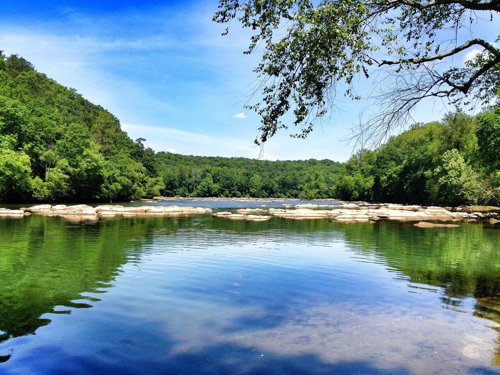 The Chattahoochee River (pictured) flows south where it eventually joins with the Flint River to form the Apalachicola River.