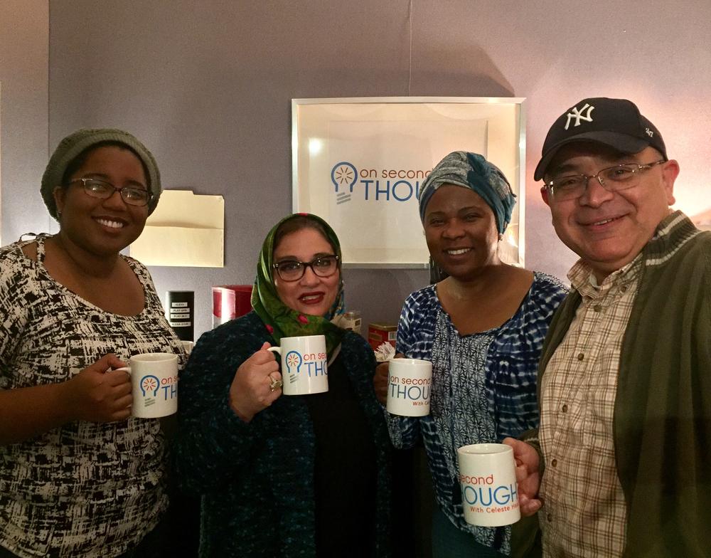 Breakroom guests Amber Scott (left), Soumaya Khalifa, Tanya Washington and HÃ©ctor FernÃ¡ndez joined On Second Thought Friday, April 6.