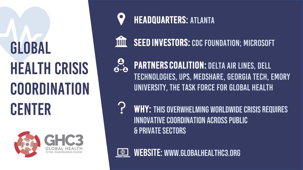 The Global Health Crisis Coordination Center is based in Atlanta because of the city's public health, business, logistics and academic resources.