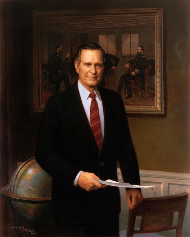 Official White House Portrait of George H.W. Bush the 41st President of the United States.