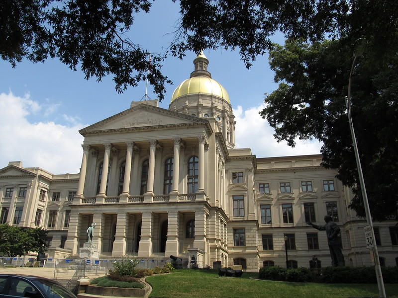 The Georgia State Capitol where legislators and state agency officaisl are working to accomodate budget cuts proposed by Gov. Brian Kemp last Summer.