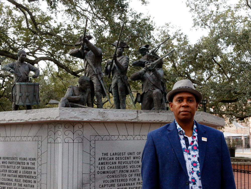 Jamal Toure' leads Gullah history walking tours in Savannah.
