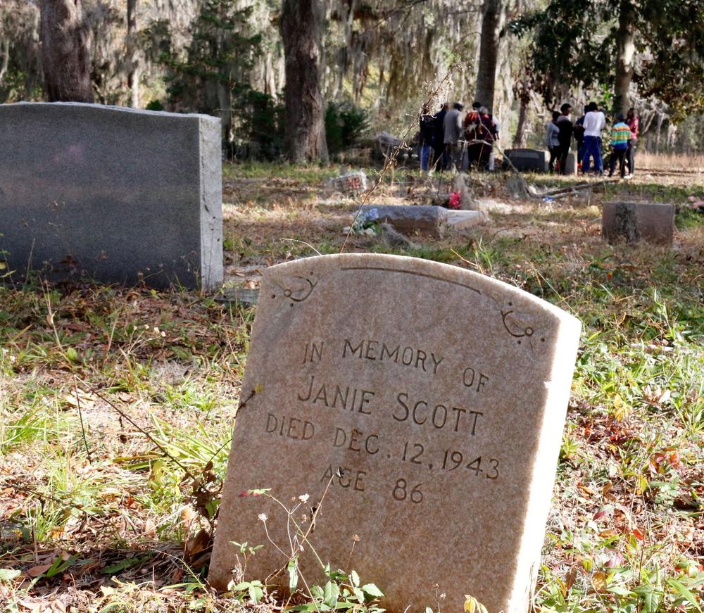 Janie Scott, one of the family members in the Scott-West gravesite. 