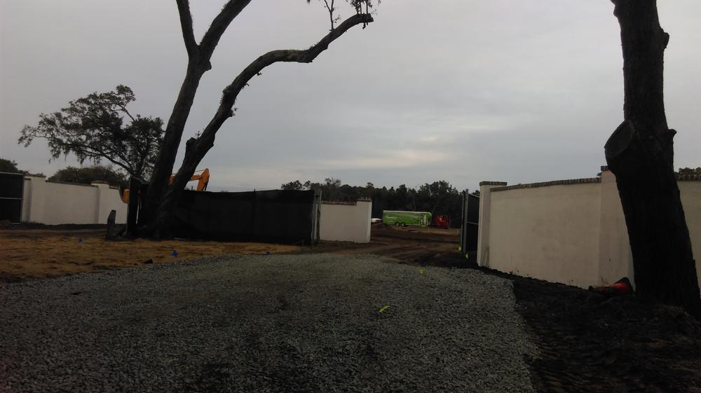 This site, once home to live oak trees, has been clear-cut to make way for a new development. Incorporation advocates hope a local city government would stop that kind of tree removal.