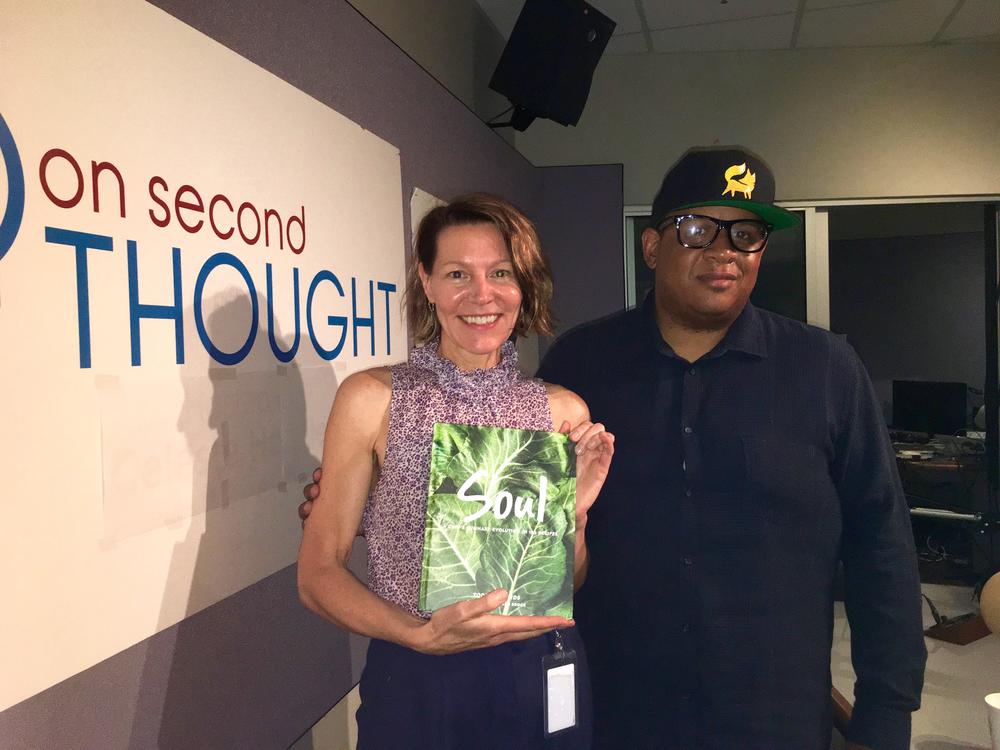 OST's Virginia Prescott with Atlanta chef Todd Richard's and his new book 