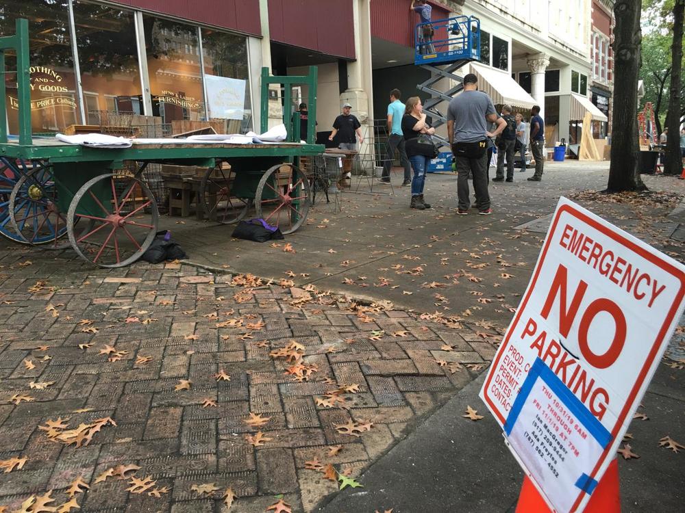 Film crews begin setting up Thursday for an HBO production to be filmed along Second Street between Cherry Street and Mulberry Street and along Cotton Avenue. 