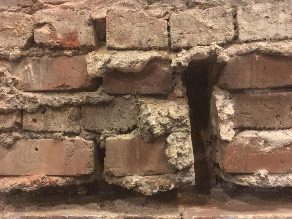 Exposed brick in the newly-renovated Eagle's Nest.