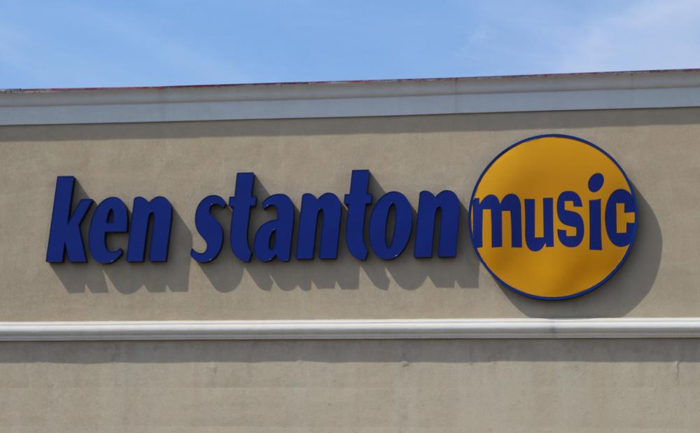 The front of the Ken Stanton Music store on Cobb Parkway in Marietta.