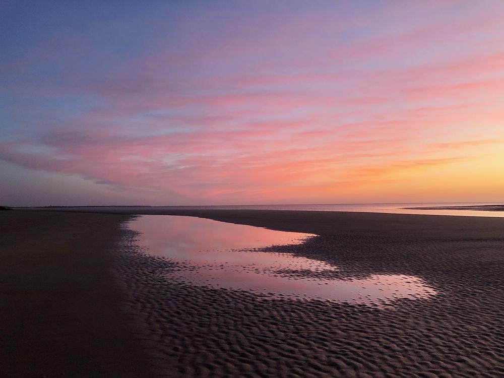 Sunrise on the coast in Camden County