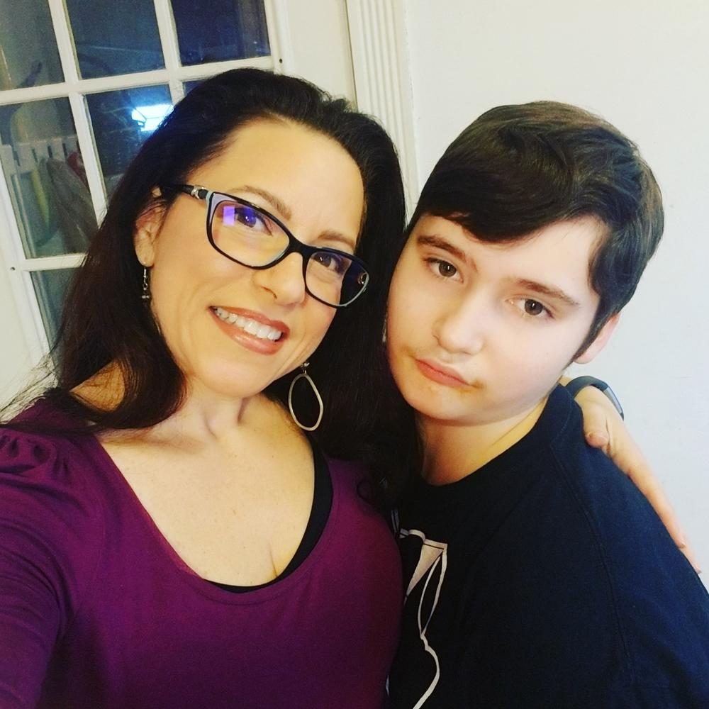 Elizabeth Sherwood and her son Johnathan.