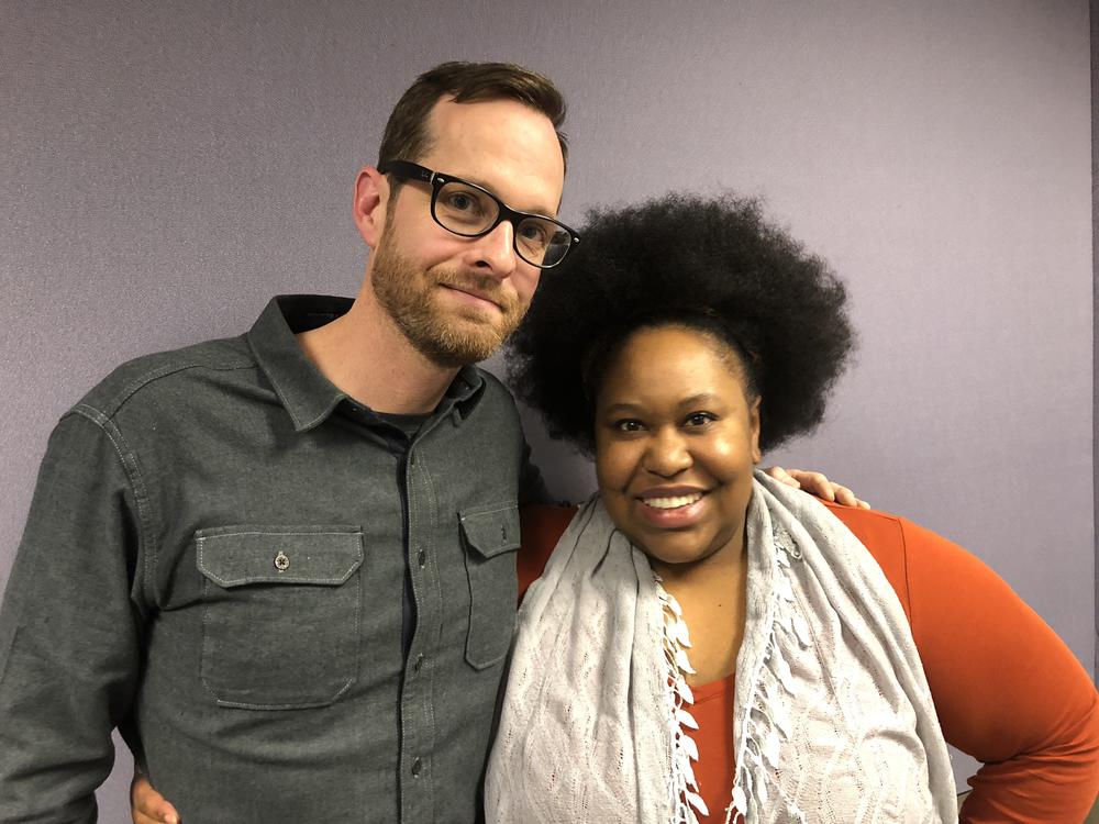 Stills photographer Curtis Bonds Baker with host Kalena Boller.