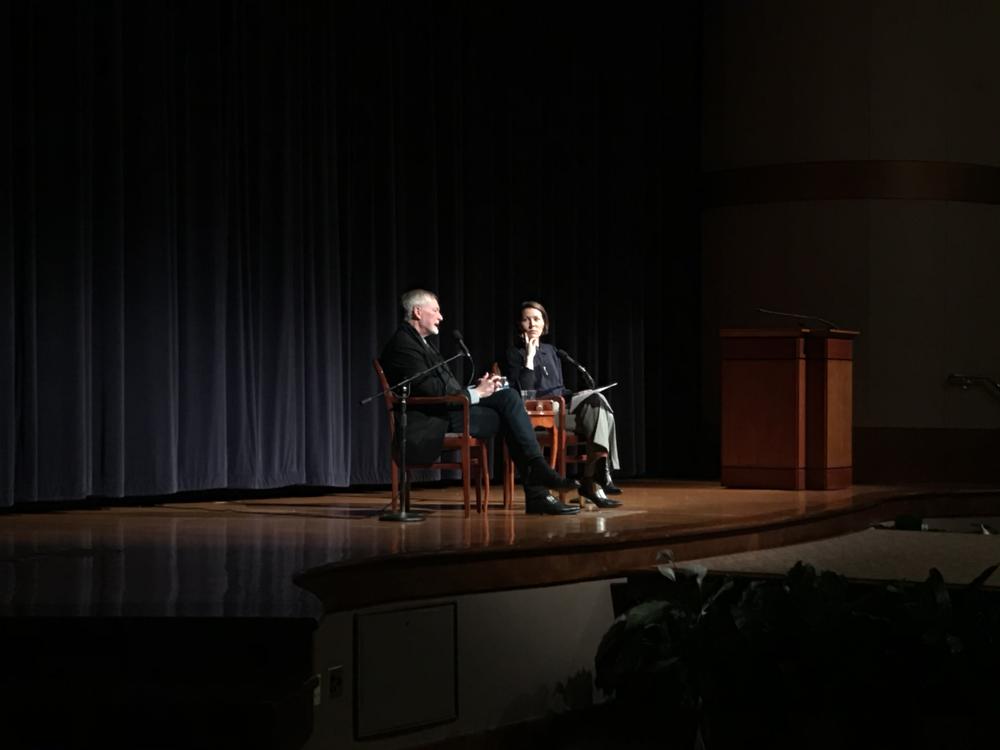 'On Second Thought' host Virginia Prescott interviews Erik Larson at the Carter Presidential Library.