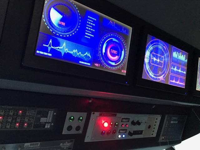 An interior view of the rover. 