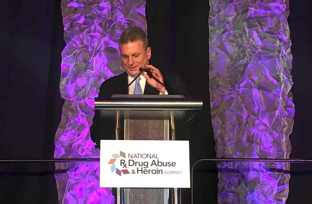 U.S. Rep. Buddy Carter (R-Pooler) speaks Tuesday at the National Prescription Drug Abuse and Heroin Summit in Atlanta.