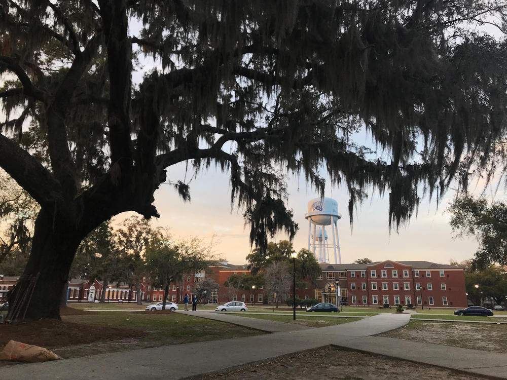 A sunset view on the Savannah State campus.