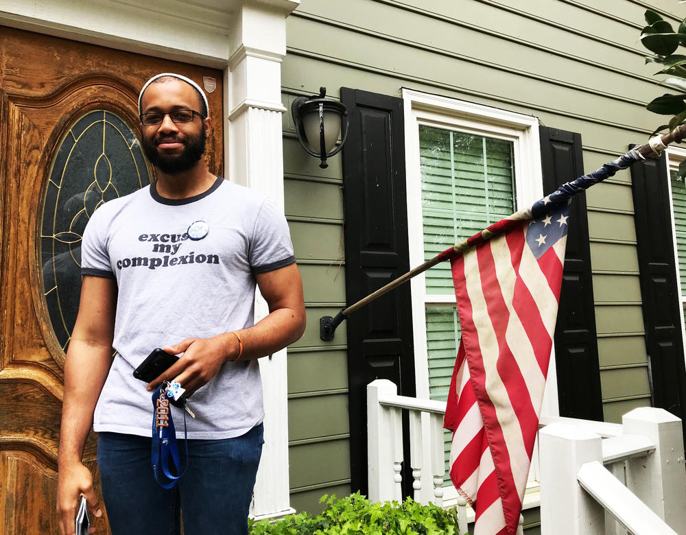 Daniel Hilton canvasses for a Democrat in Georgia's House District 107, where Republicans went unchallenged for decades. 