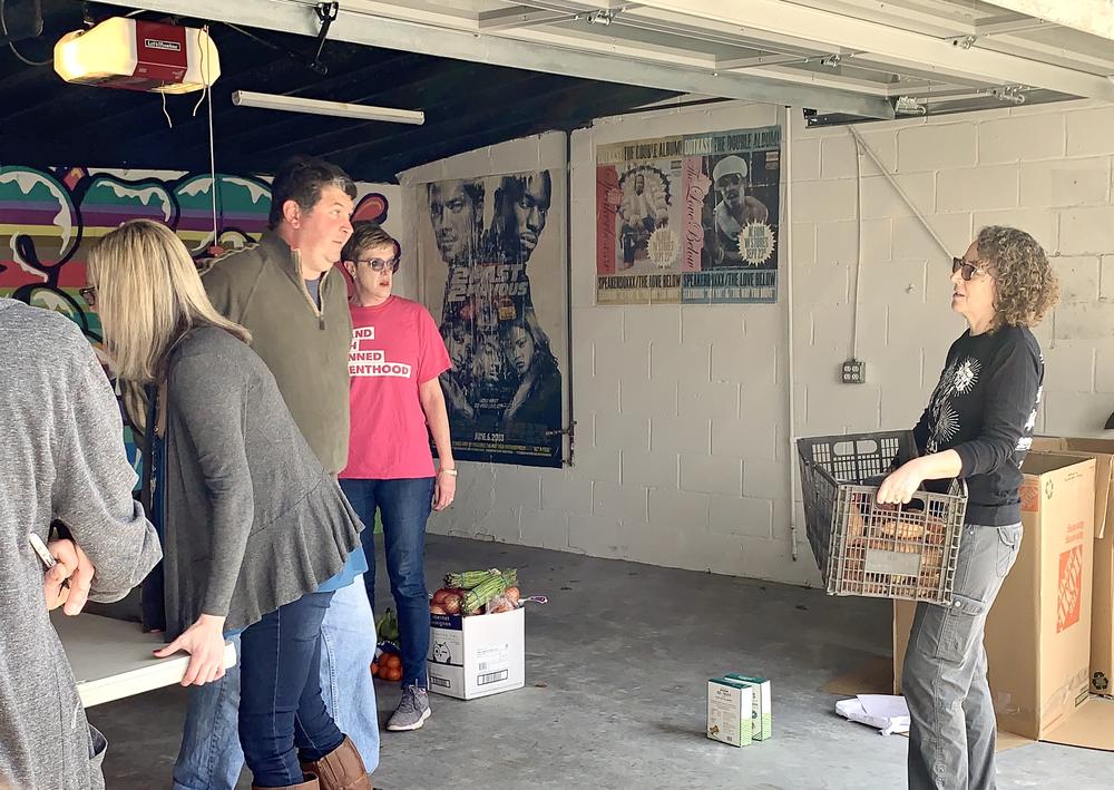 The food drive by Neighbor In Need East Atlanta included collecting produce and paper products for senior citzens.
