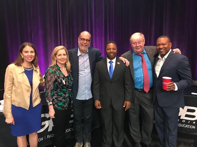 Stacey Evans, Loretta Lepore, Bill Nigut, Michael Owens, Jim Galloway and Leo Smith at the Political Rewind Town Hall in Atlanta, GA.