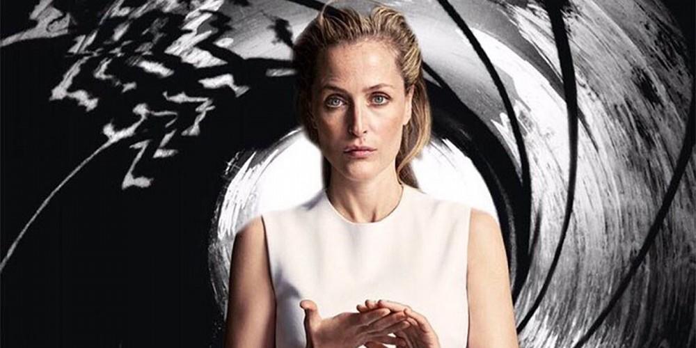 A fan-made poster of actress Gillian Anderson as '007.
