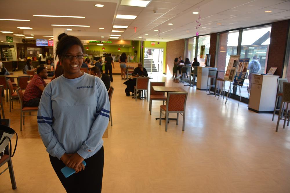 Ketta Miles taking a break from studying at Spelman College.