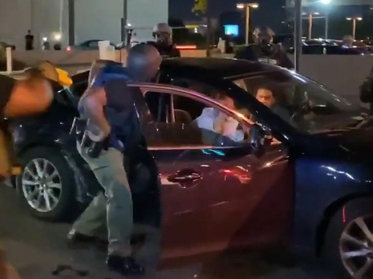 This screenshot photo was taken from an arrest live on TV Saturday May 30, 2020, during the second night of violent protests in Atlanta.