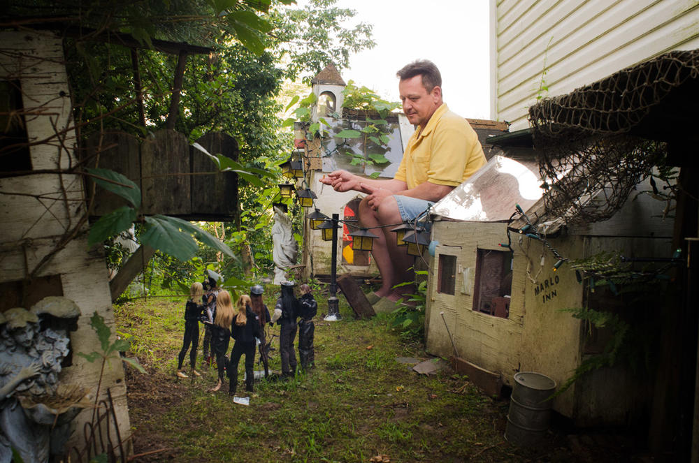 Marwencol creator Mark Hogancamp, as photographed by David Naugle in June 2014