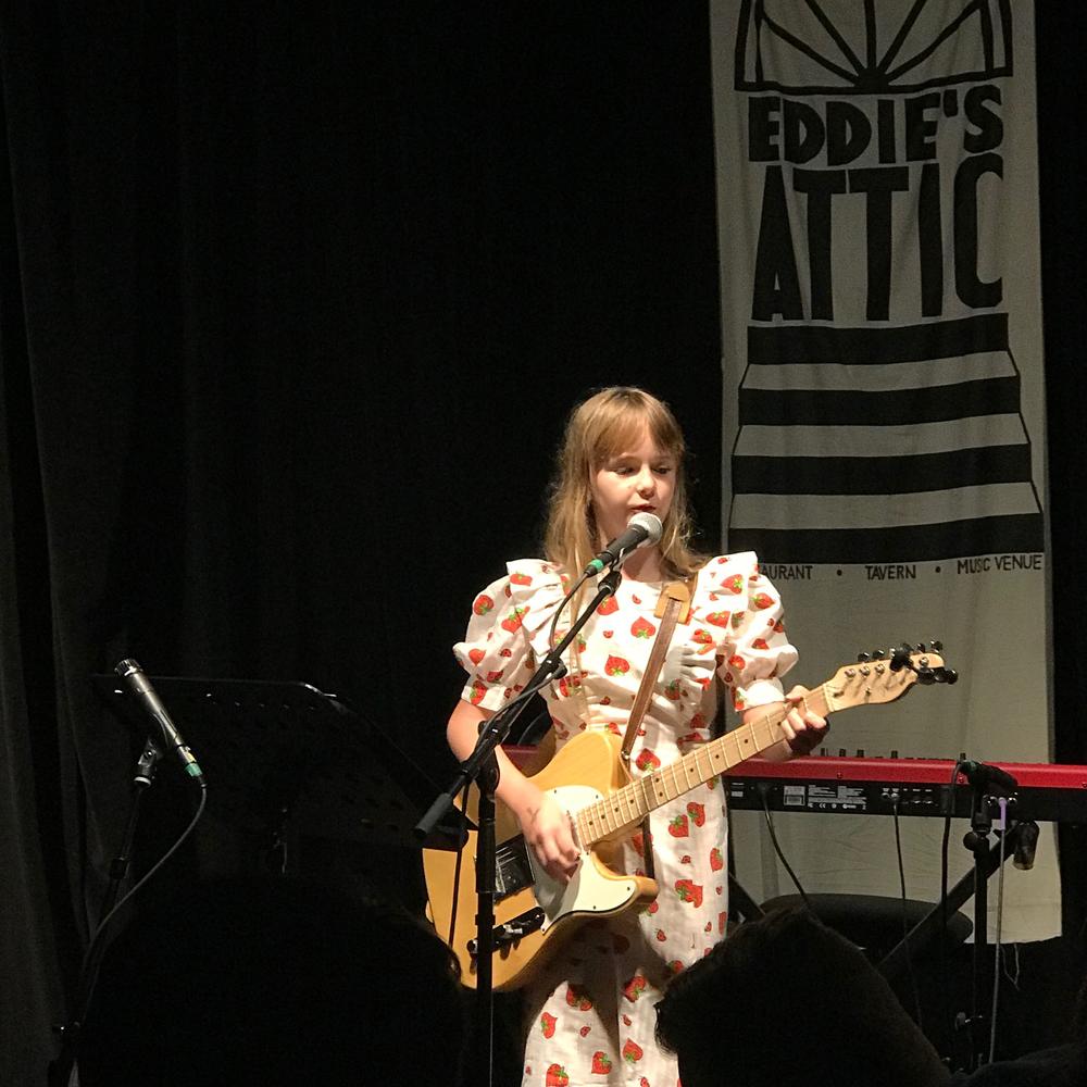 Child Musician Ansley Oakley performs at Eddie's Attic.